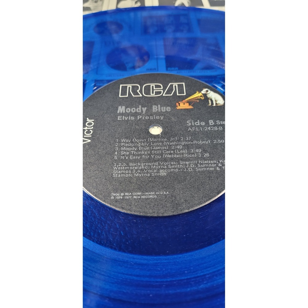Elvis, "Moody Blue" (1977 Vinyl LP, AFL1-2428) Very Good+ Condition * - Picture 9 of 12